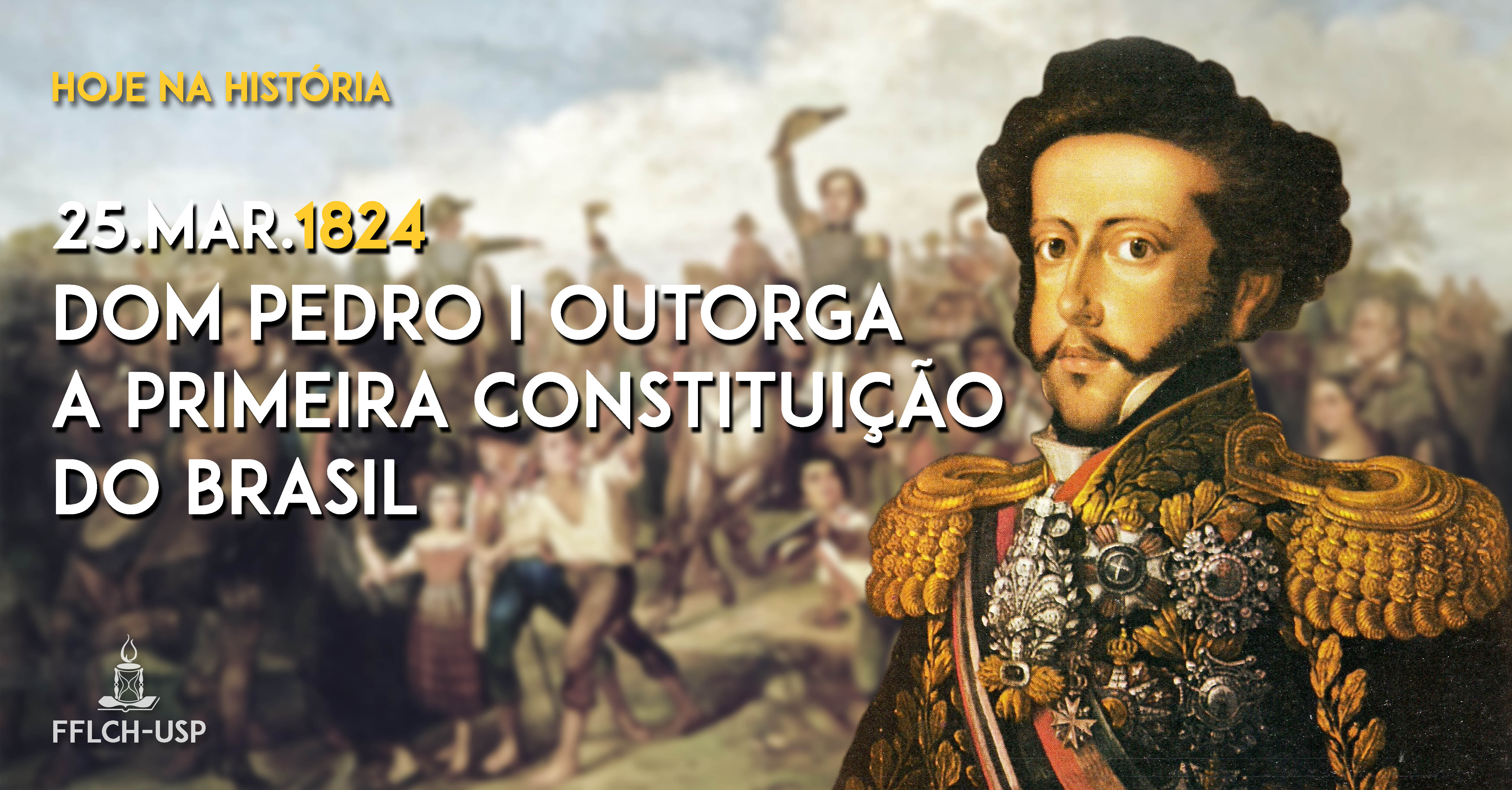 Dom Pedro I outorga a primeira Constituição do Brasil (Arte: Renan Braz)