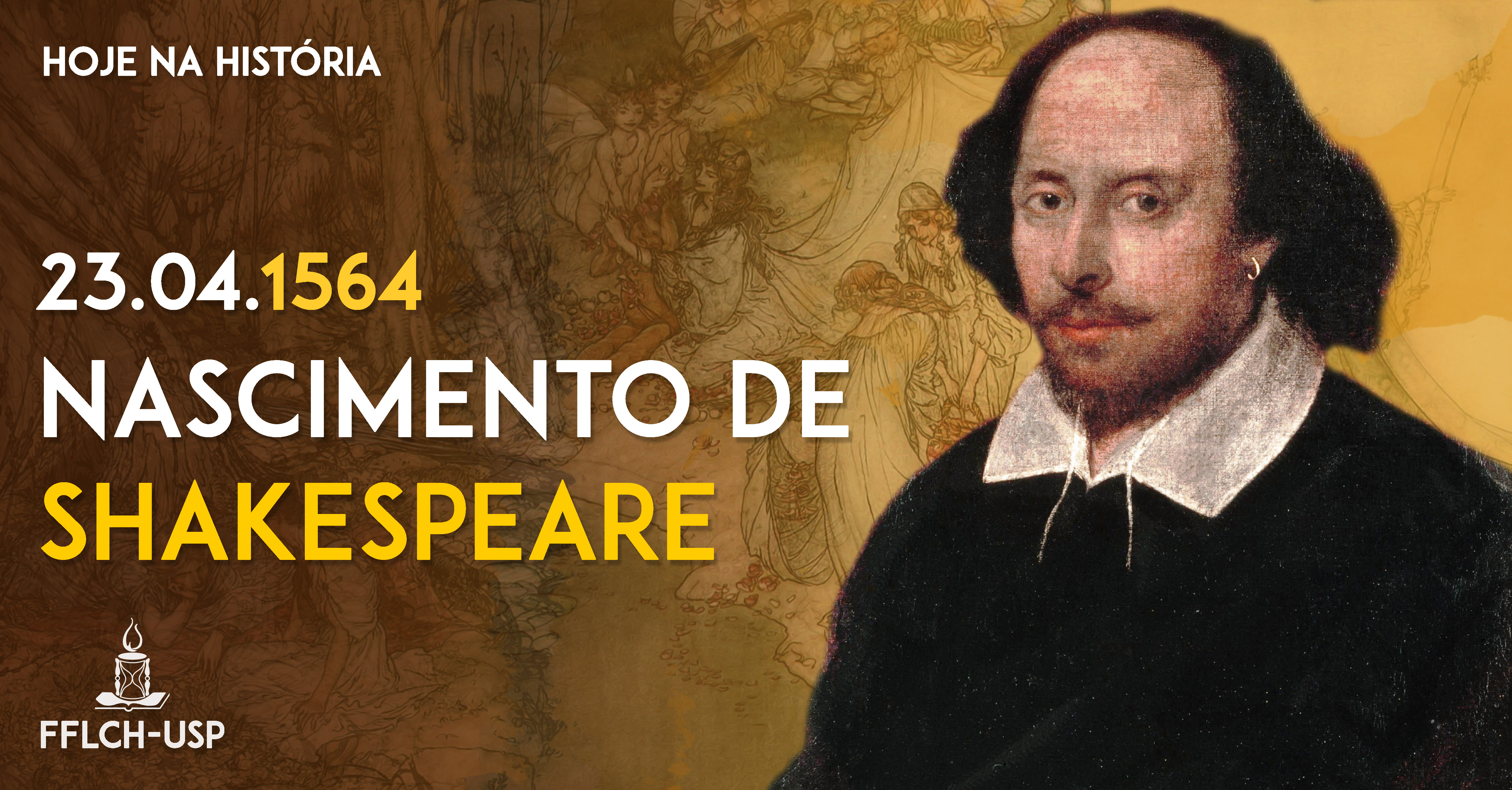 Nascimento de William Shakespeare em 23 de abril de 1564