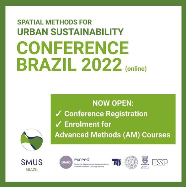 Cartaz de divulgação informando que as inscrições para os cursos avançados de metodologia, bem como a inscrição geral para o evento estão abertas e podem ser realizadas por meio do site oficial SMUS Conference Brazil 2022