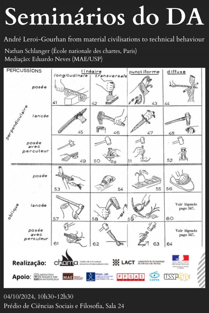 Seminários do DA com Nathan Schlanger (École nationale des chartes, Paris). Mediação: Eduardo Neves (MAE/USP)