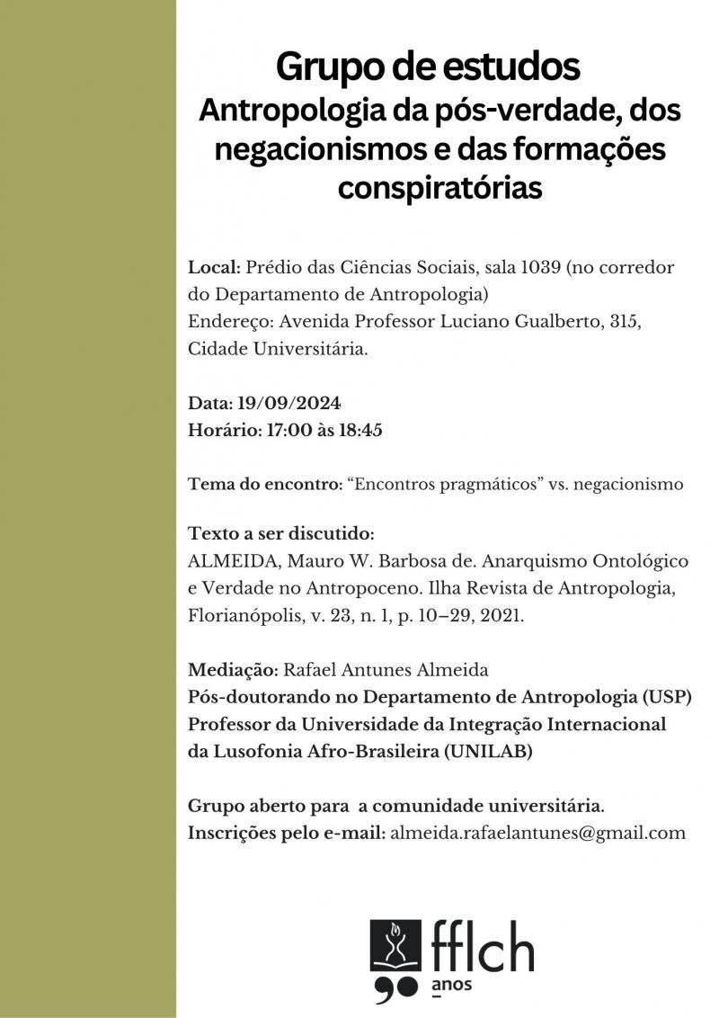 Grupo de Estudos: Antropologia da Pós-Verdade, dos Negacionismos e das Formações Conspiratórias – 6º encontro