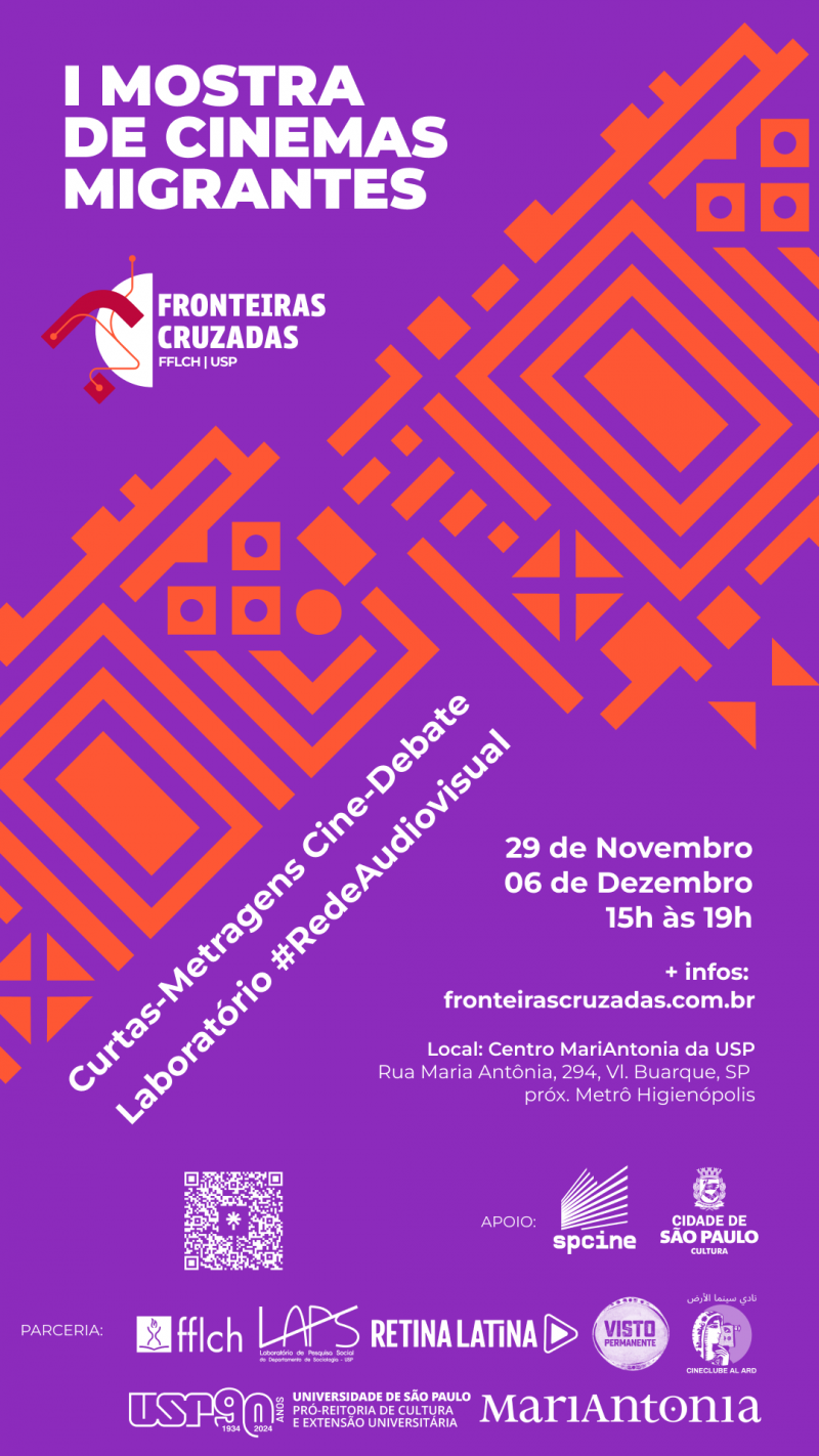 I Mostra de Cinemas Migrantes - Fronteiras Cruzadas - Dias 29 de Novembro e 6 de Dezembro de 2024