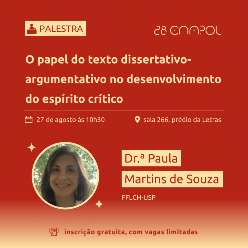 Escrever e ler: duas atividades fundamentais da vivência acadêmica, muitas vezes desafiadoras. Venha assistir a esta palestra especial do 28 ENAPOL para entender a natureza do texto para a vida de pesquisa.