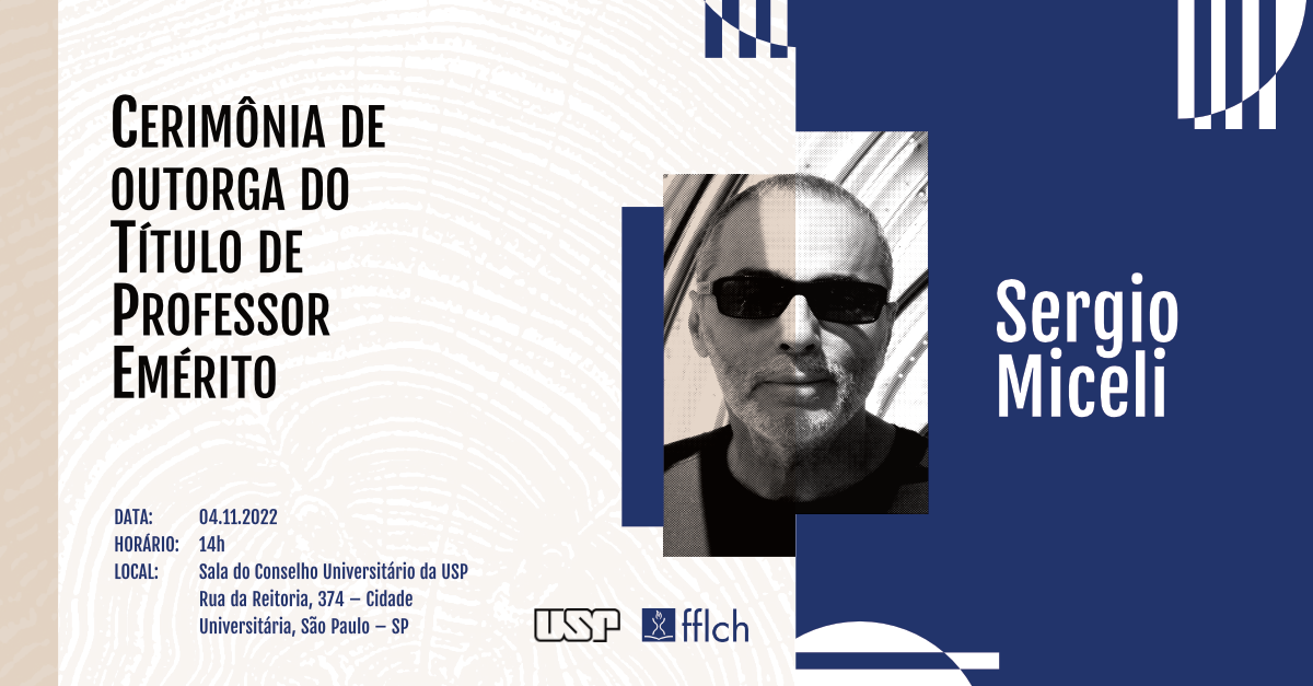 convite cerimônia de outorga do título de Professor Emérito - Sergio Miceli 