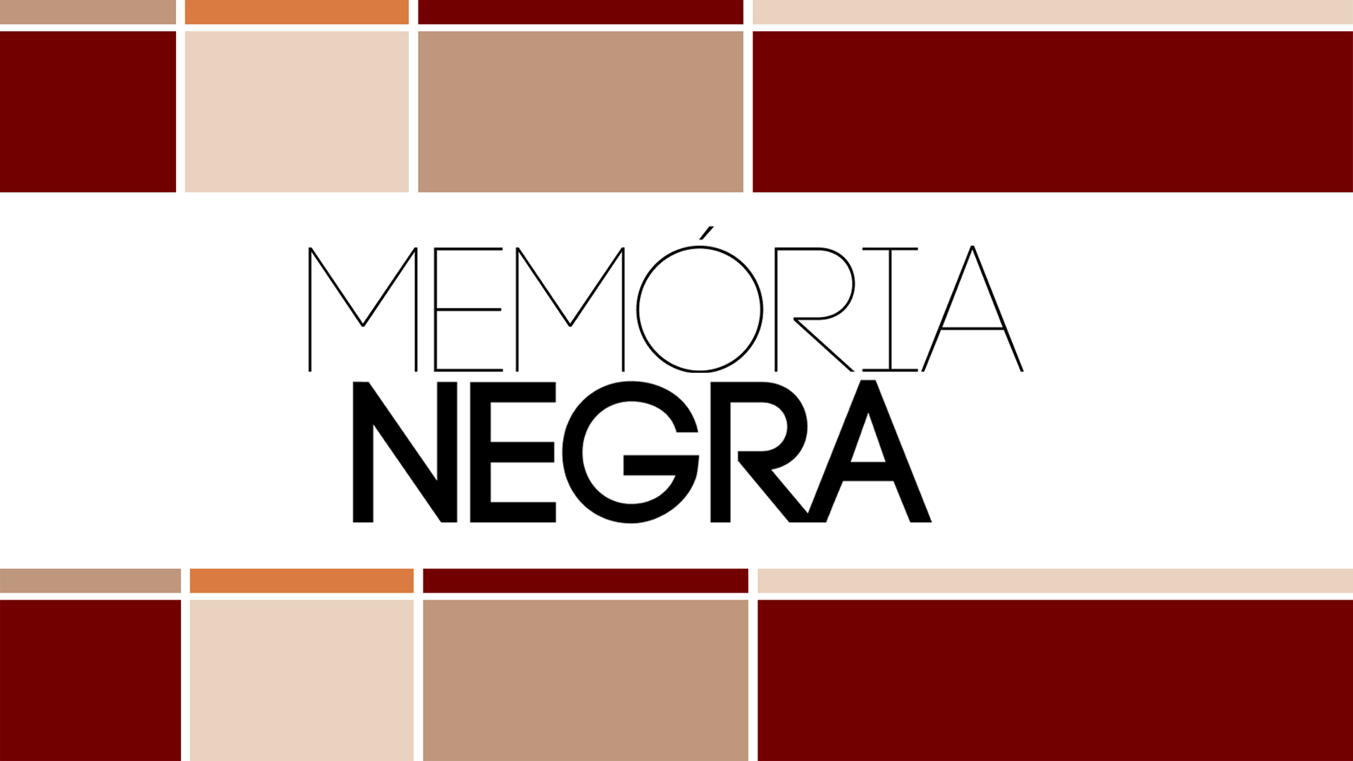 Arte com texto "Memória Negra" ao centro