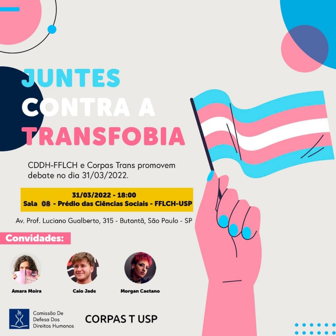 Cartaz debate Juntes contra a transfobia  