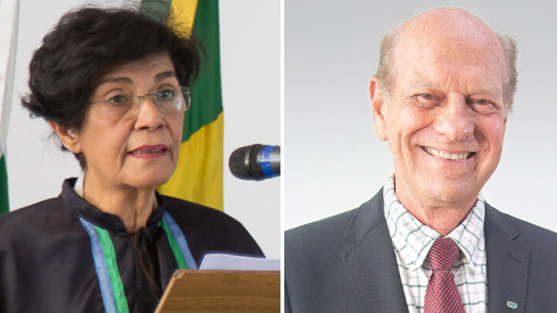 Os professores agraciados com o Prêmio Anísio Teixeira: Marilena de Souza Chauí e Arlindo Philippi Junior – Fotos: UnB/Wikipedia e Marcos Santos/USP Imagens