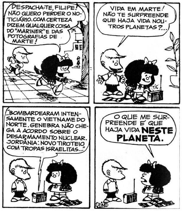 Quadrinho Mafalda